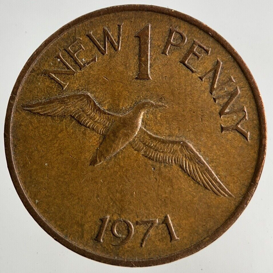 1971 Guernsey 1p One New Penny Coin | Fine Collectable Grade