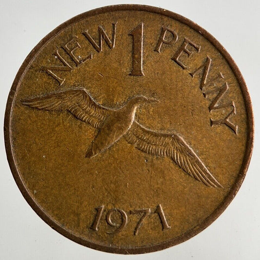 1971 Guernsey 1p One New Penny Coin | Fine Collectable Grade