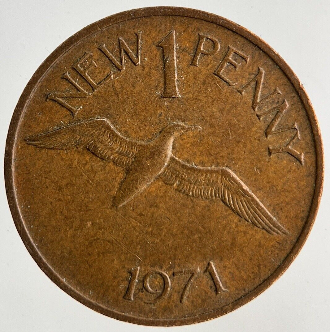 1971 Guernsey 1p One New Penny Coin | Fine Collectable Grade