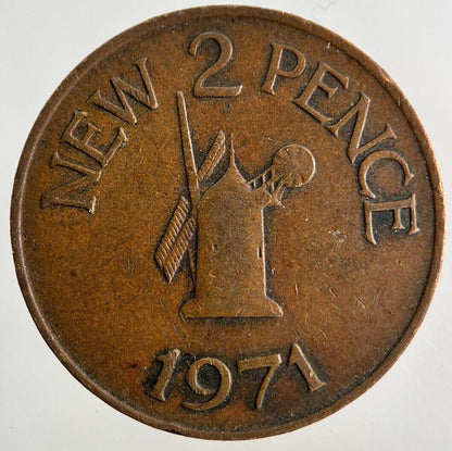 1971 Guernsey 2p Two-Pence Coin | Fine Collectable Grade