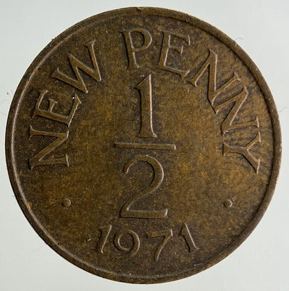 1971 Guernsey 1/2 Half-Penny Coin | Fine Collectable Grade