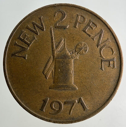 1971 Guernsey 2p Two-Pence Coin | Fine Collectable Grade
