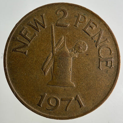 1971 Guernsey 2p Two-Pence Coin | Fine Collectable Grade