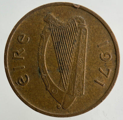 1971 Irish 1p One-Pence Coin | Fine Collectable Grade
