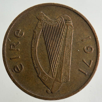 1971 Irish 1p One-Pence Coin | Fine Collectable Grade