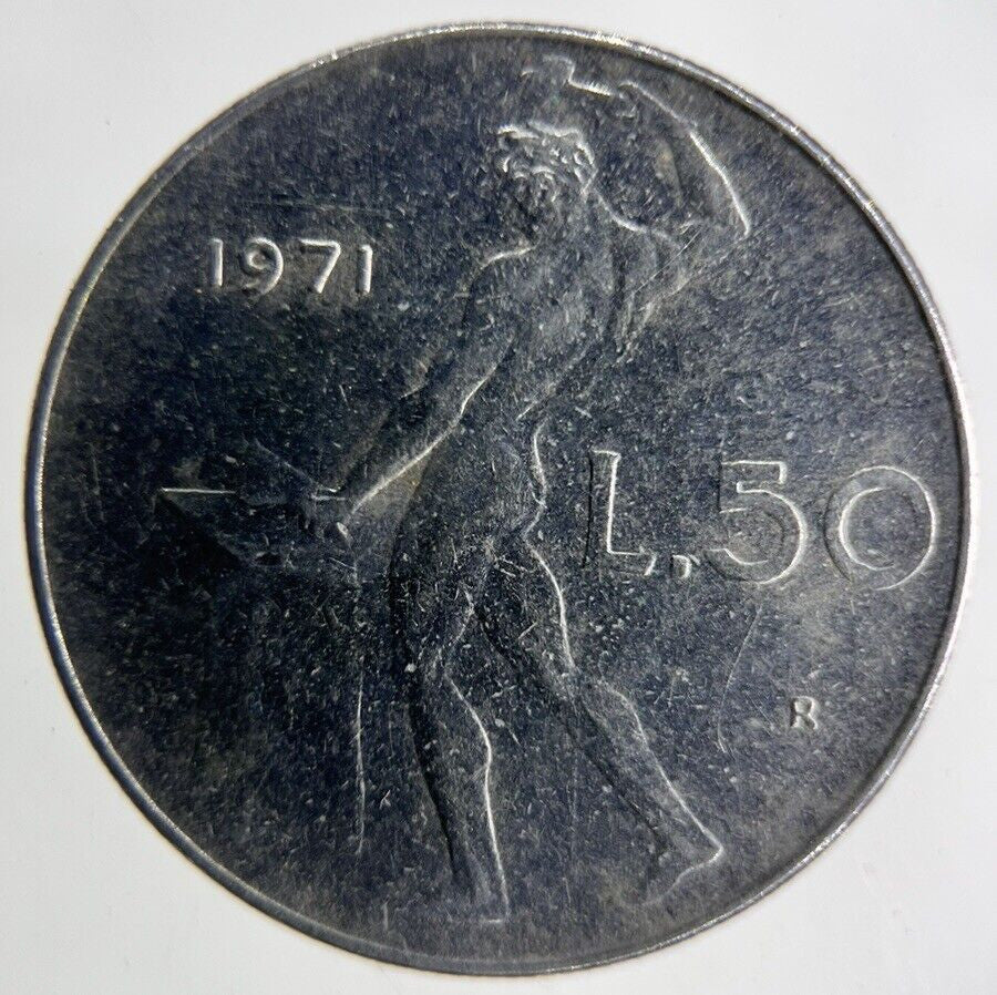 1971 Italy 50 Lira Coin | Fine Collectable Grade