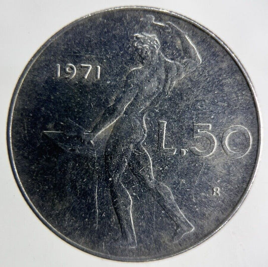 1971 Italy 50 Lira Coin | Fine Collectable Grade