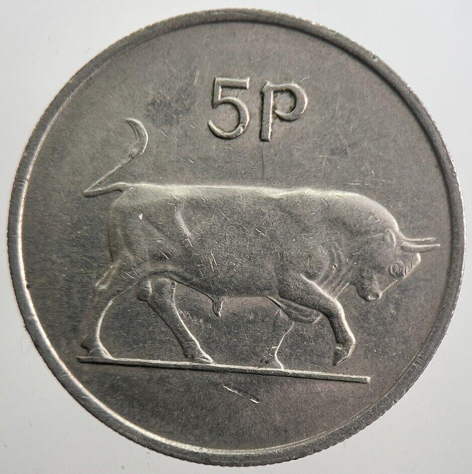 1971 Irish Bull 5p 5 Five Pence Coin | Very High Grade | a7761