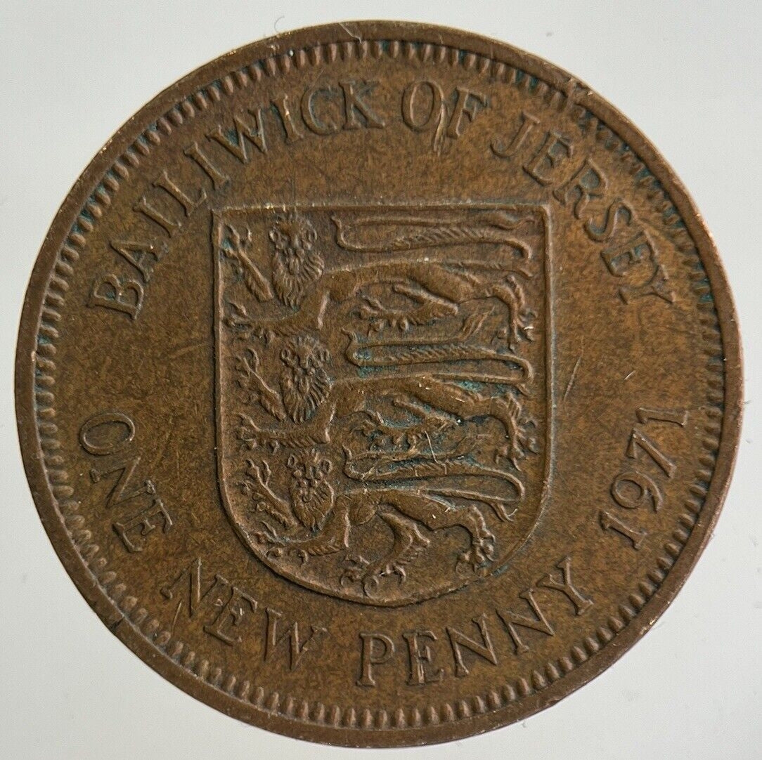 1971 Jersey 1p One-Pence Coin | Fine Collectable Grade