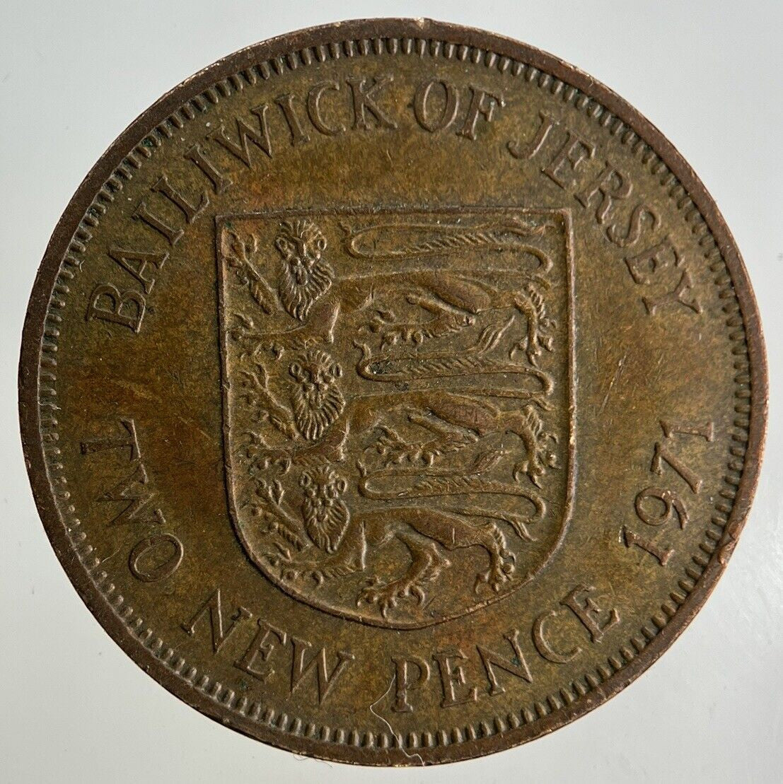 1971 Jersey 2p Two-Pence Coin | Fine Collectable Grade
