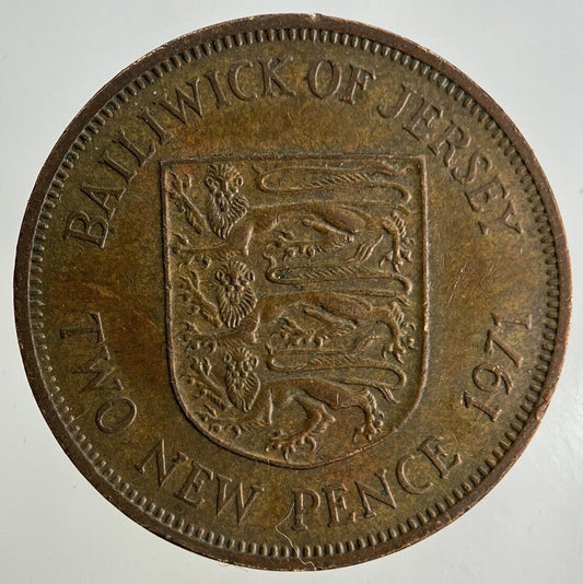 1971 Jersey 2p Two-Pence Coin | Fine Collectable Grade