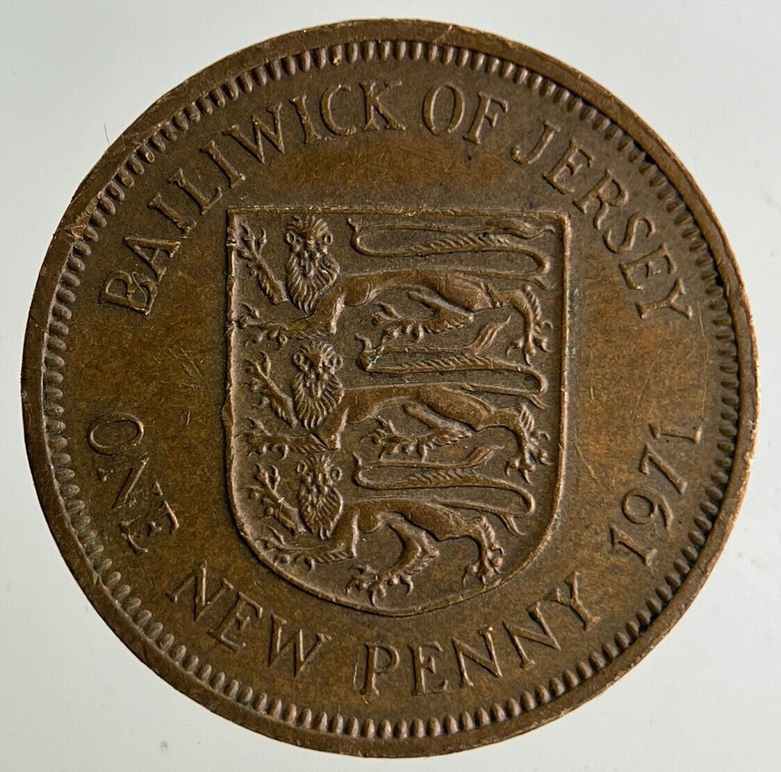 1971 Jersey 1p One Penny Coin | Fine Collectable Grade