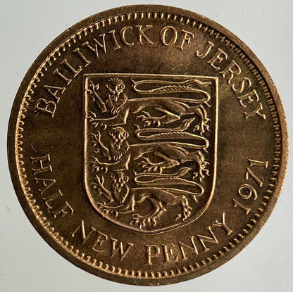 1971 Jersey 1/2 Half-Penny Coin | Fine Collectable Grade