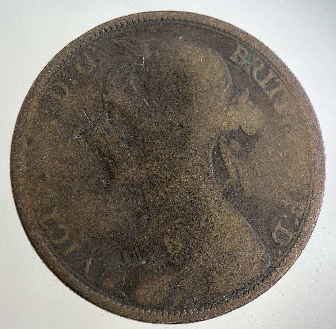 1891 Victoria One Penny Coin | Fair Grade