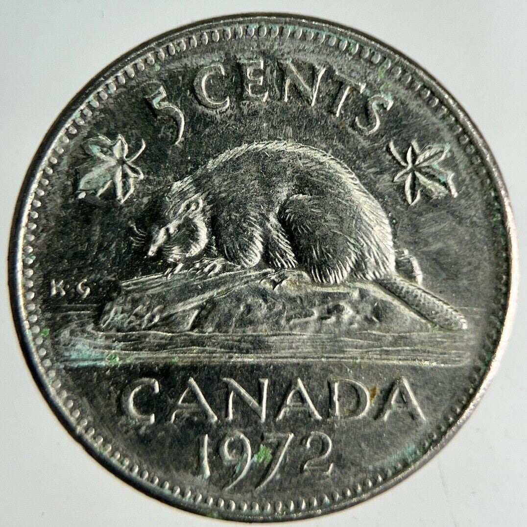 1972 Canada 5 Cents Coin | Fine Collectable Grade