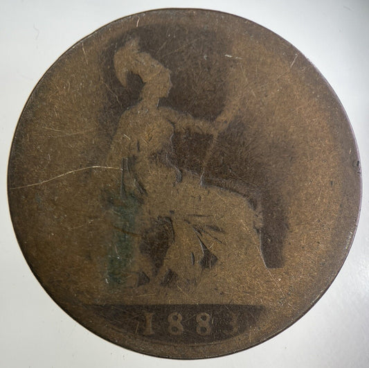 1883 Victoria One Penny Coin | Fair Grade