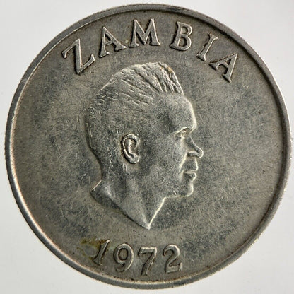 1972 Africa Zambia 10 Ngwee Coin | Fine Collectable Grade