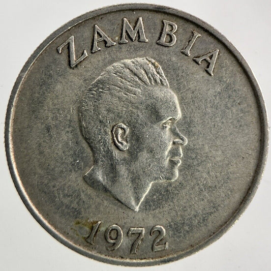 1972 Africa Zambia 10 Ngwee Coin | Fine Collectable Grade
