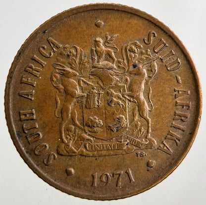1971 South Africa 2 Cents Coin | Fine Collectable Grade