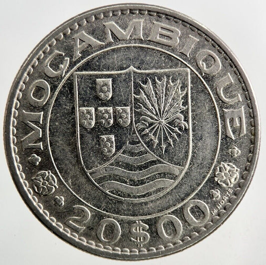 1971 Mozambique Portugal 20 Escudos Coin | Fine Collectable Grade