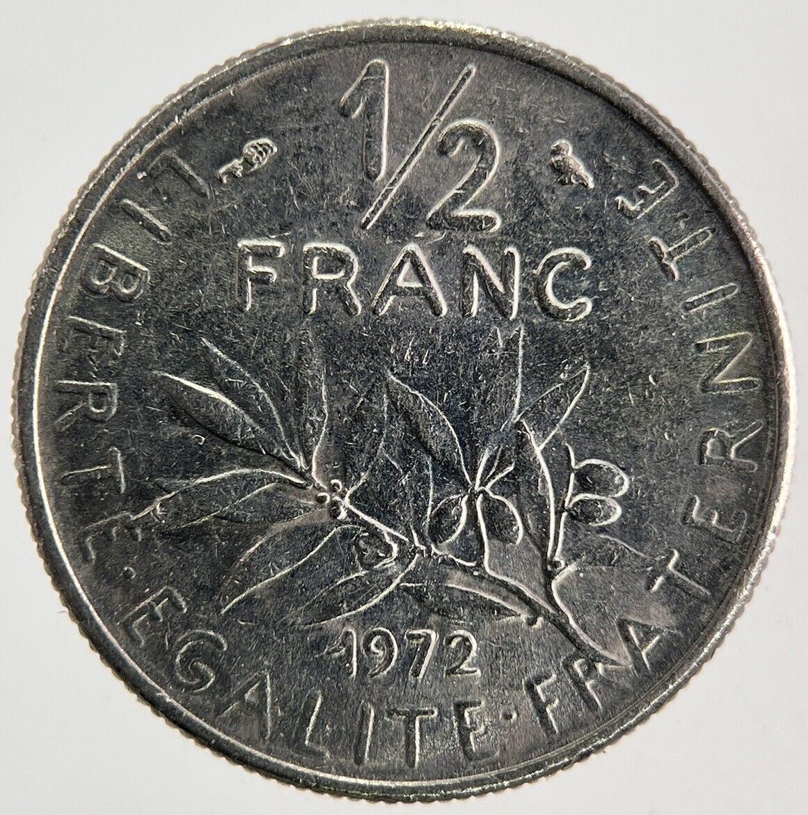 1972 France 1/2 Half Franc Coin | Fine Collectable Grade