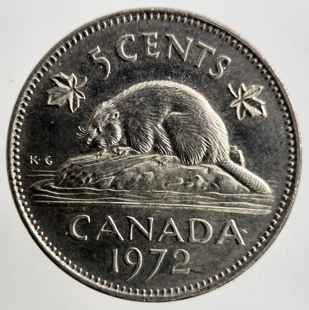 1972 Canada 5 Cents Coin | Fine Collectable Grade