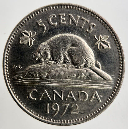 1972 Canada 5 Cents Coin | Fine Collectable Grade