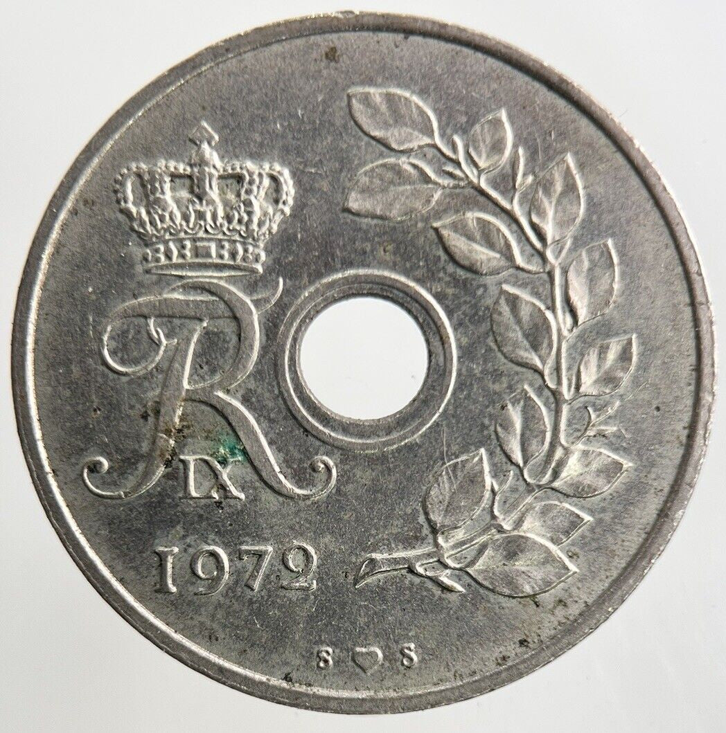 1972 Denmark 25 Ore Coin | Fine Collectable Grade