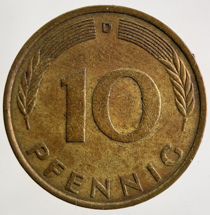 1972 Germany 10 Pfennig Coin | Fine Collectable Grade