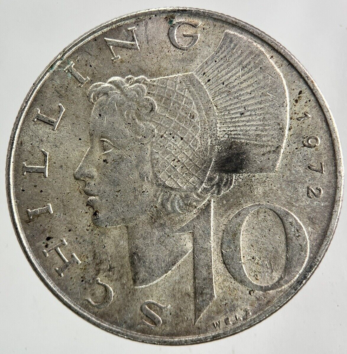 1972 Austria 10 Schilling Silver Coin | Fine Collectable Grade