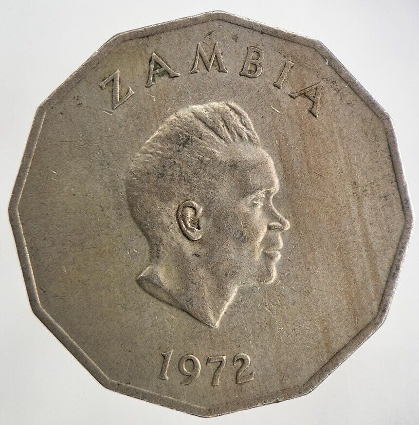 1972 Zambia Africa 50 Ngwee Coin | Fine Collectable Grade