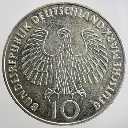 1972-D 10 Mark Munich Olympics Silver Germany Coin | Collectable Grade | a676