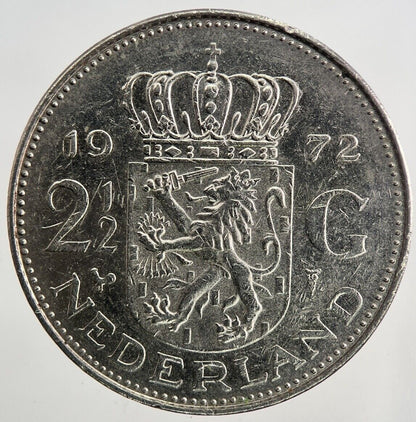 1972 Netherlands 2 1/2 Gulden Coin | Very High Grade