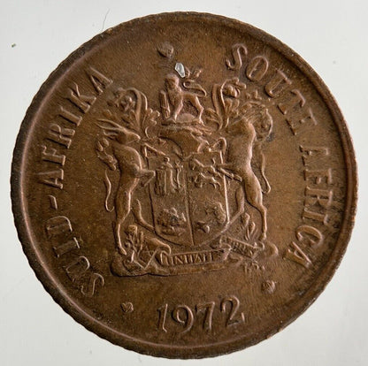 1972 South Africa 1 Cent Coin | Fine Collectable Grade