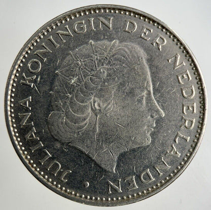 1972 Netherlands 2 1/2 Gulden Coin | Fine Collectable Grade