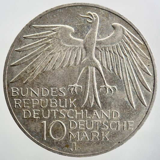1972-J 10 Mark Munich Olympics Silver Germany Coin | Collectable Grade | a1140