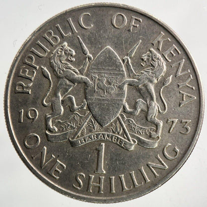 1973 Africa Kenya 1 Shilling Coin | Fine Collectable Grade