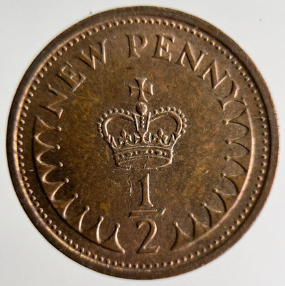 1973 Elizabeth II 2nd New Half 1/2 Penny Coin | Very High Grade