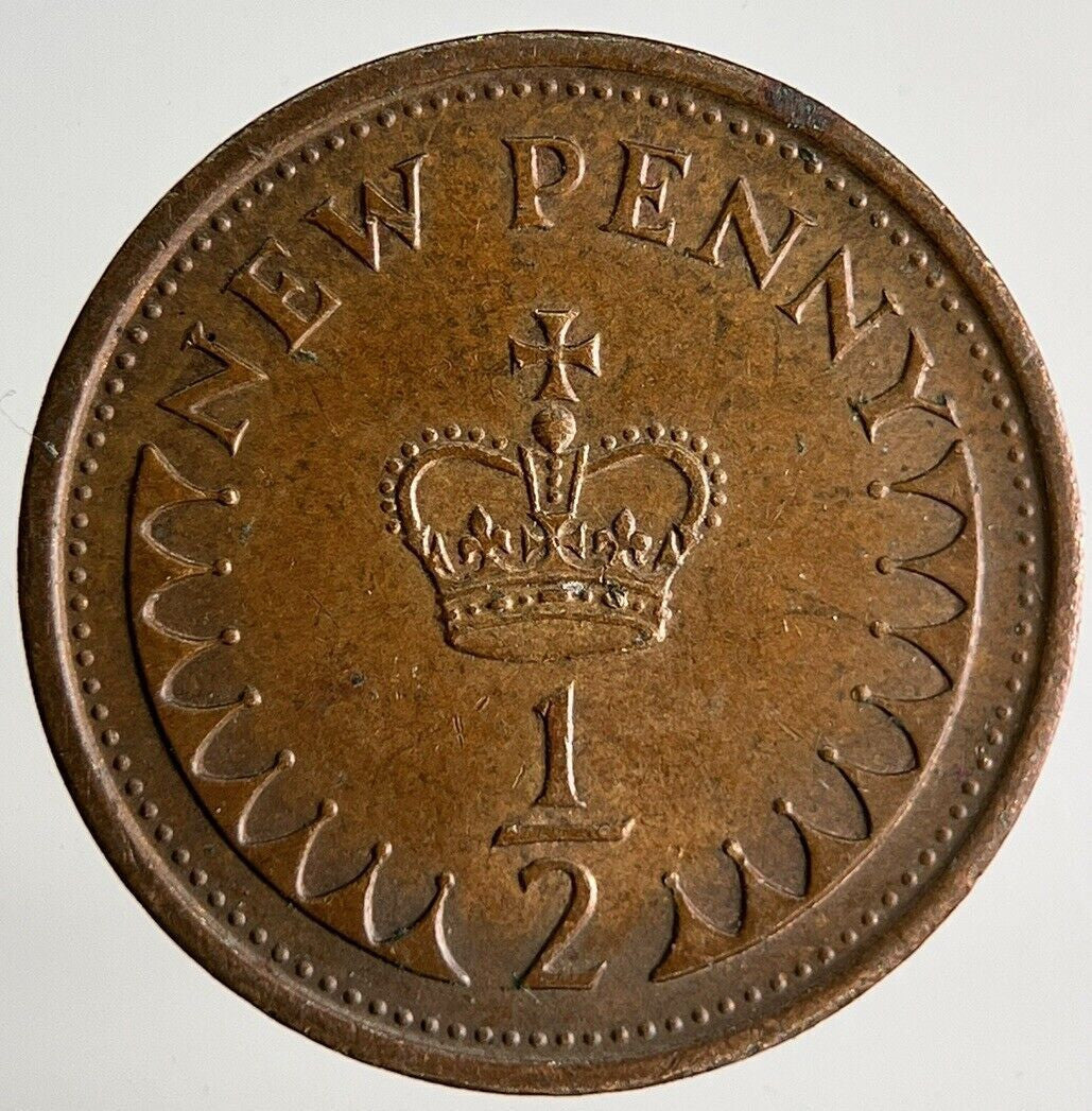 1973 Elizabeth II New 1/2 Half-Penny Coin | Very High Grade
