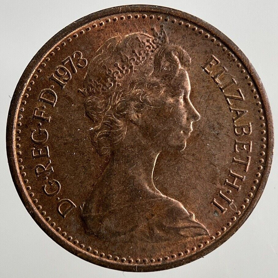 1973 Elizabeth II 2nd 1/2 Half New Penny Pence Coin | Fine Collectable Grade