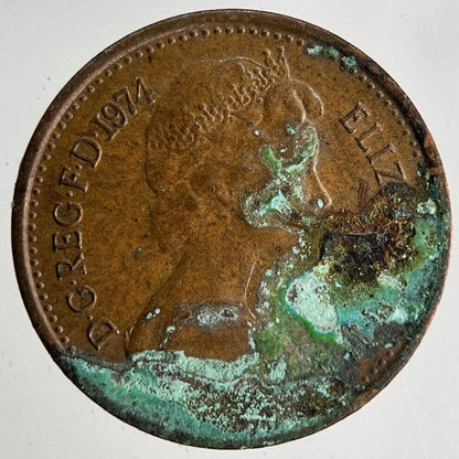 1974 Elizabeth II 2nd New Half-Penny Coin | Very High Grade
