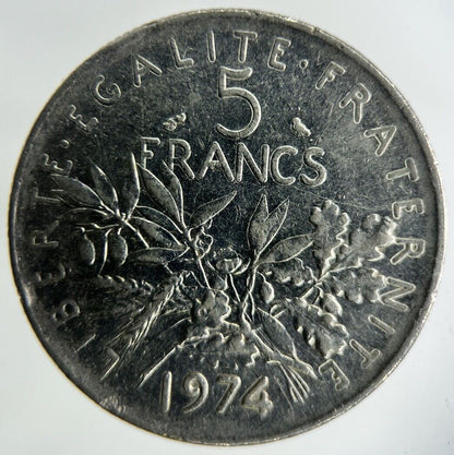 1974 France 5 Francs Coin | Fine Collectable Grade