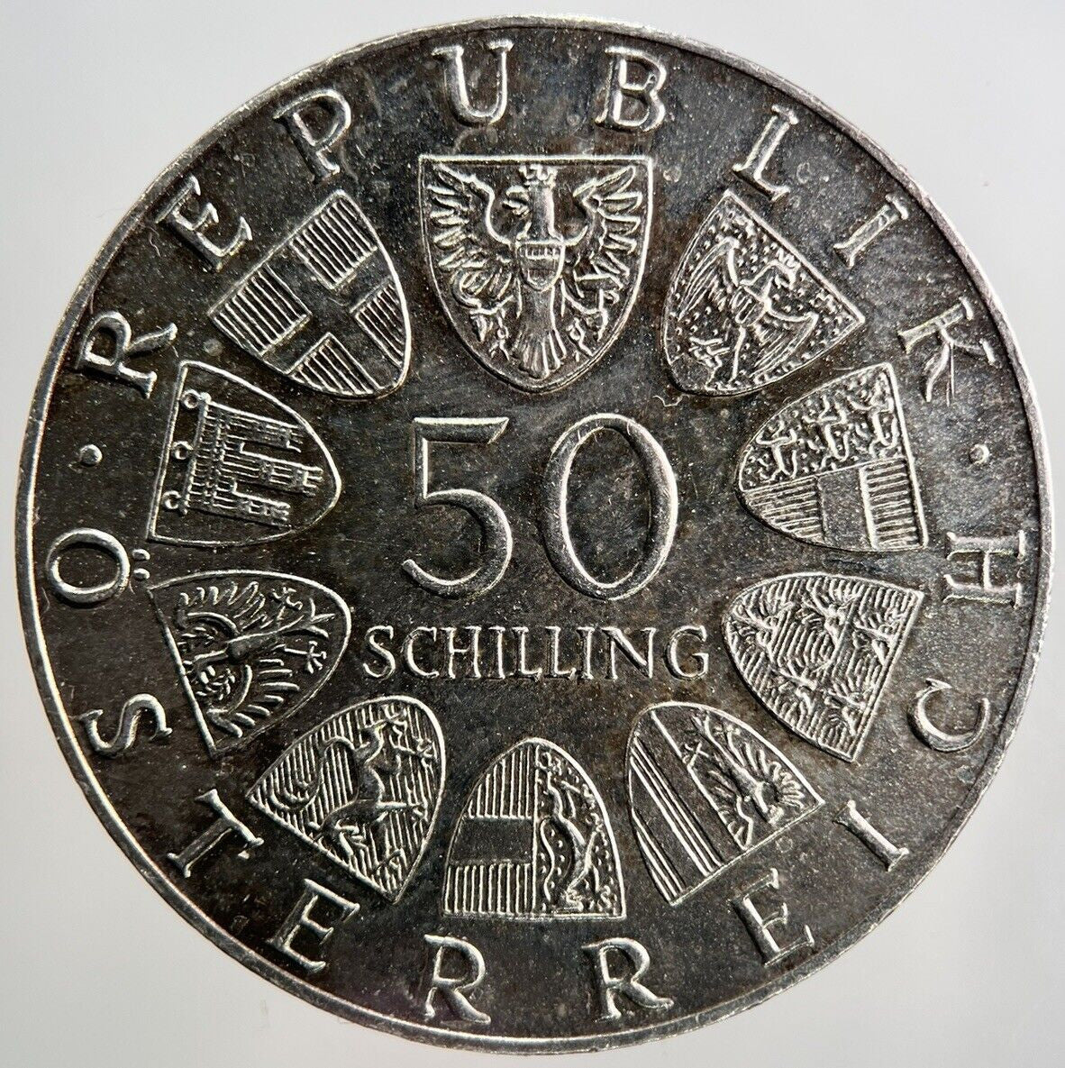 1974 Austria 50 Schilling Silver Coin | Fine Collectable Grade | a3631