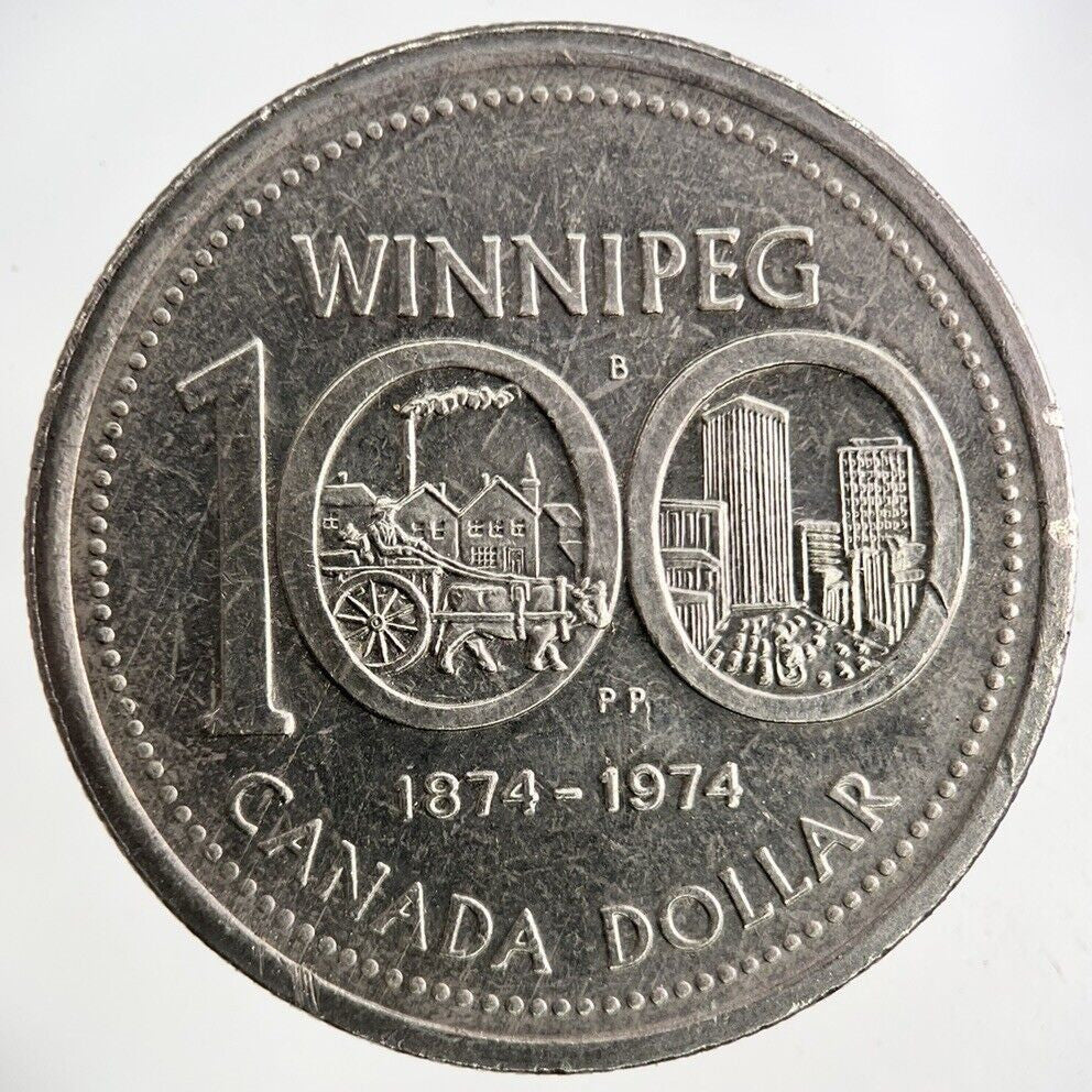 1974 Canada One Dollar Nickel Coin | Fine Collectable Grade