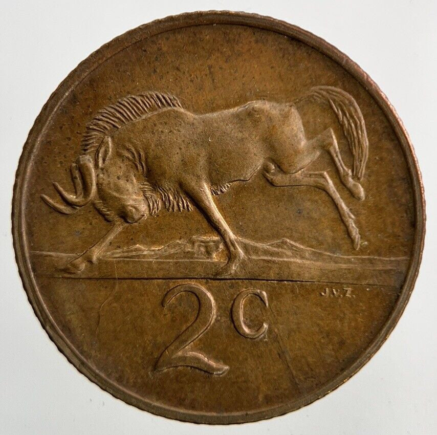1973 South Africa 2 Cents Coin | Fine Collectable Grade