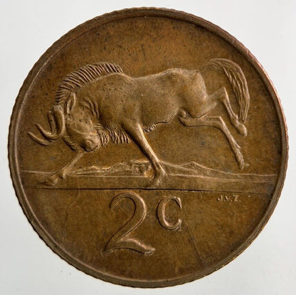 1973 South Africa 2 Cents Coin | Fine Collectable Grade