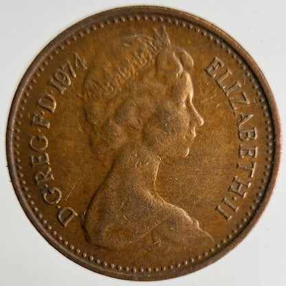 1974 Elizabeth II 2nd New Half 1/2 Penny Coin | Very High Grade