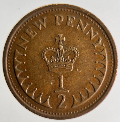 1974 Elizabeth II 2nd New Half 1/2 Penny Coin | Very High Grade