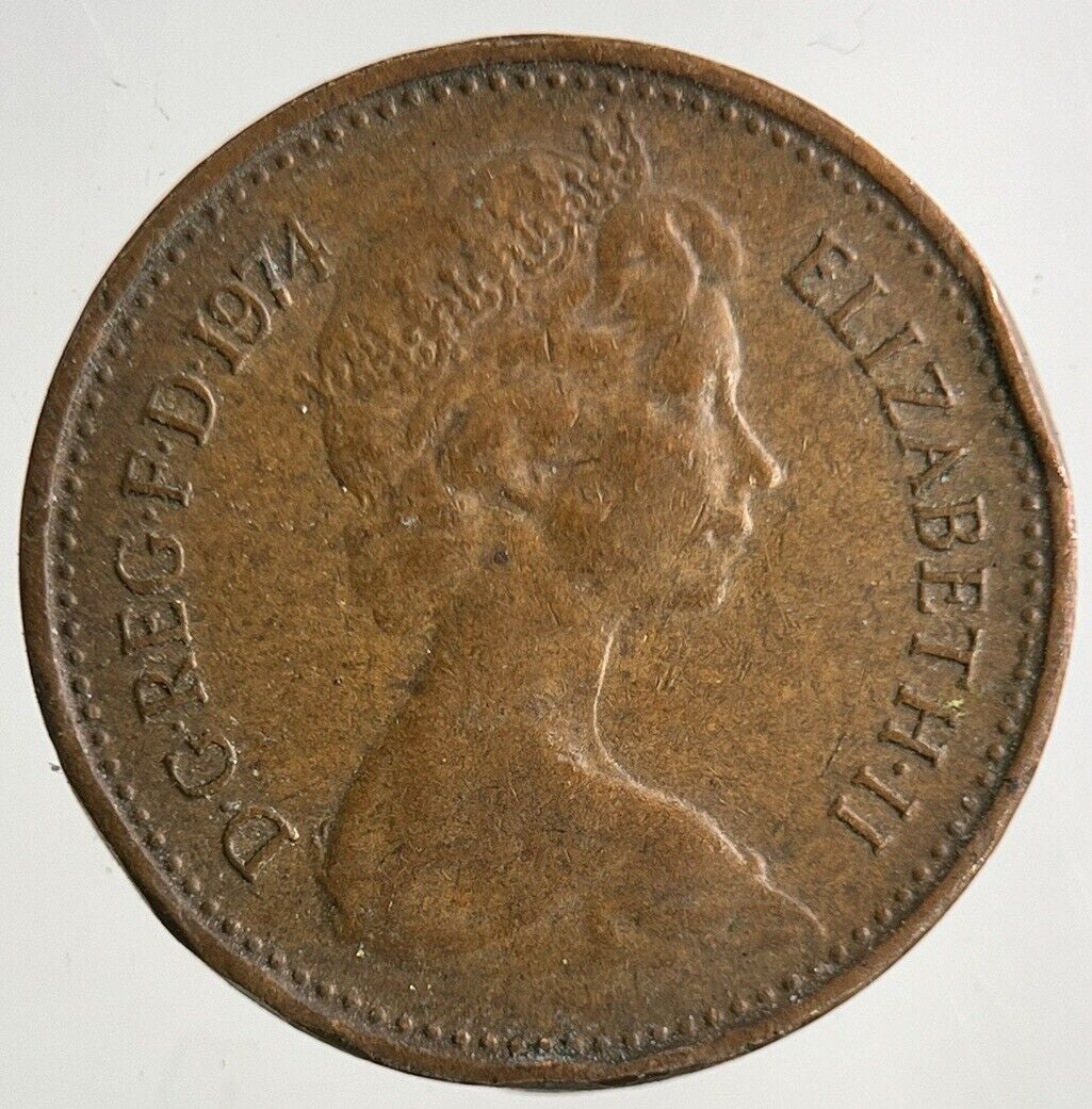 1974 Elizabeth II 2nd New 1/2 Half-Penny Coin | Fine Collectable Grade