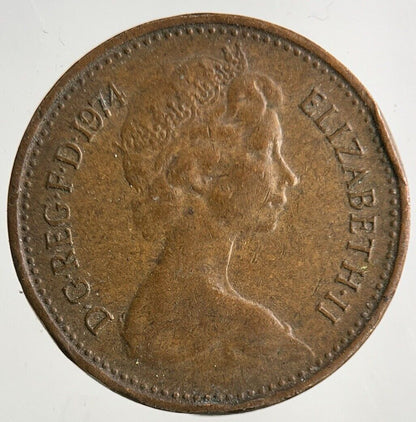 1974 Elizabeth II 2nd New 1/2 Half-Penny Coin | Fine Collectable Grade